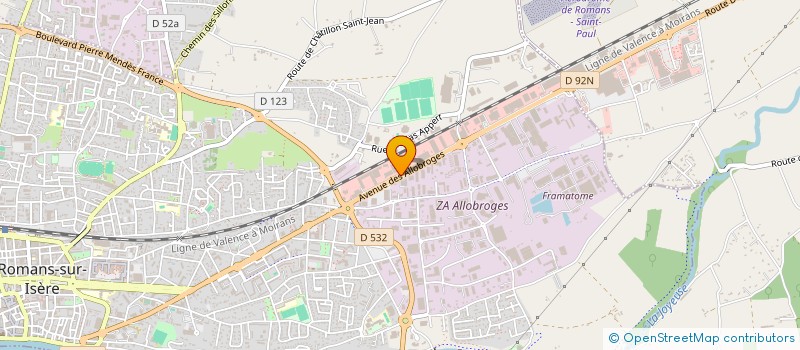 localisation de l'entreprise AGCE GARDIEN INTERVENT SURVEILL SECURITE  ROMANS-SUR-ISERE