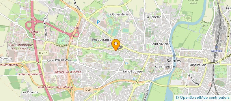 localisation de l'entreprise AGCE POMPES FUNEBRES MARBRERIE SAINTONGE à SAINTES