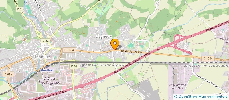 localisation de l'entreprise AGCF INVEST à DAGNEUX