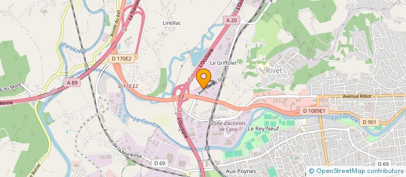 localisation de l'entreprise AGCOM  BRIVE-LA-GAILLARDE