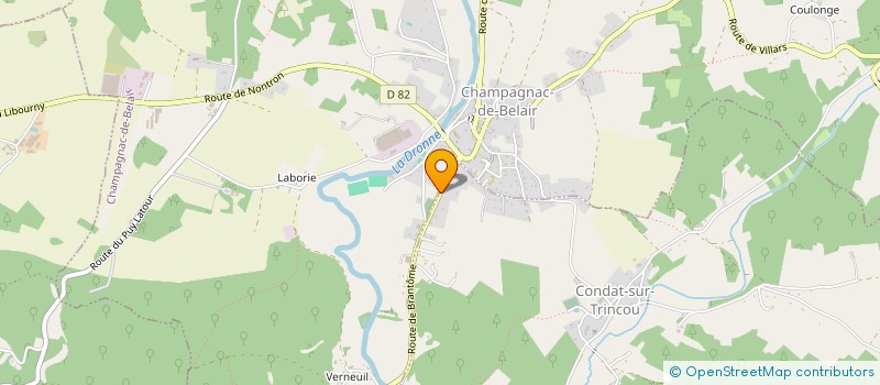 localisation de l'entreprise AGDE  CHAMPAGNAC-DE-BELAIR