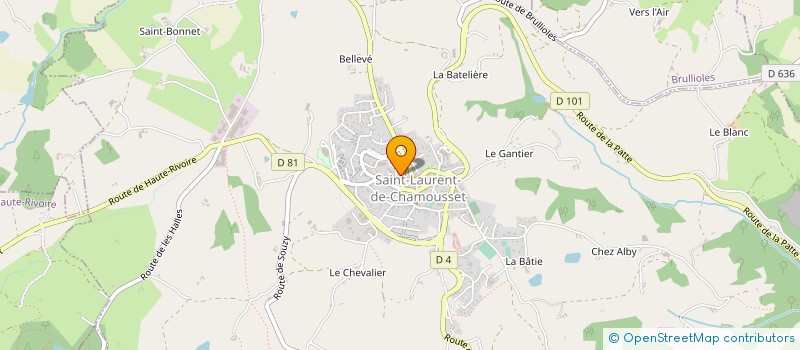 localisation de l'entreprise AGDE ELECTRONIC à ST LAURENT-DE-CHAMOUSSET