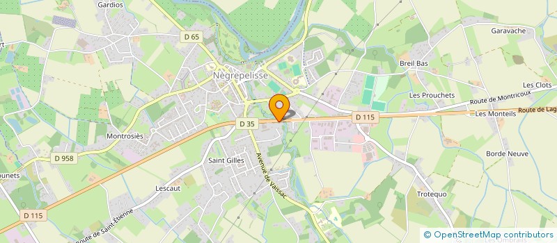 localisation de l'entreprise AGE D'OR ET CHEVEUX D'ARGENT  NEGREPELISSE