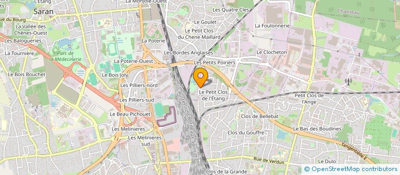 localisation de l'entreprise AGE-PJO  SARAN