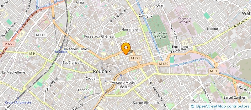 localisation de l'entreprise AGEF FOOD à ROUBAIX