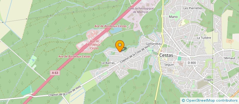 localisation de l'entreprise AGEFOC à CESTAS