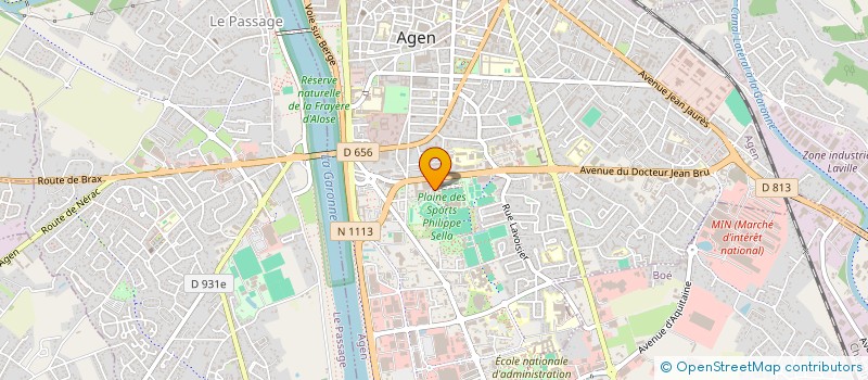 localisation de l'entreprise AGEN RUGBY ESPOIRS  AGEN