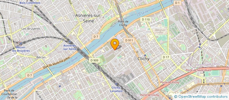 localisation de l'entreprise AGENCE 3I COM à CLICHY