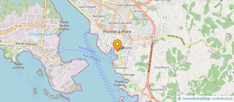 localisation de l'entreprise AGENCE A C COMMUNICATION à POINTE-A-PITRE