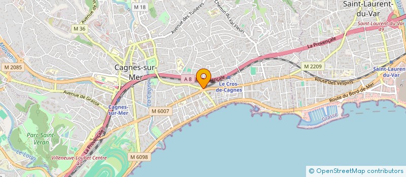 localisation de l'entreprise AGENCE A SCHNEIDER G RATTIER  CAGNES-SUR-MER