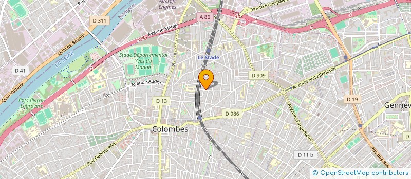 localisation de l'entreprise AGENCE AA à COLOMBES