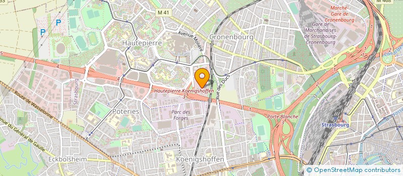 localisation de l'entreprise AGENCE ACTION SOCIALE DANS ARTISANAT à STRASBOURG