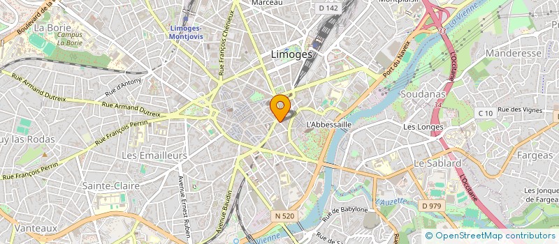 localisation de l'entreprise AGENCE ARTELLI à LIMOGES