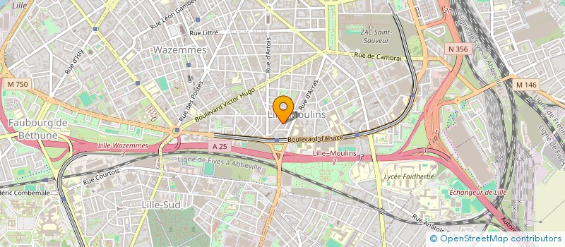 localisation de l'entreprise AGENCE ASSISTANCE BUREAUTIQUE PHONING à LILLE