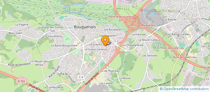 localisation de l'entreprise AGENCE ATLANTIQUE FOURNITURES INDUSTRIEL  BOUGUENAIS