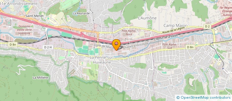 localisation de l'entreprise AGENCE AUTO SUD  LA PENNE-SUR-HUVEAUNE