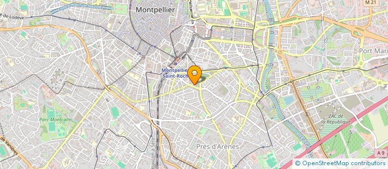 localisation de l'entreprise AGENCE B V IMMOBILIER à MONTPELLIER