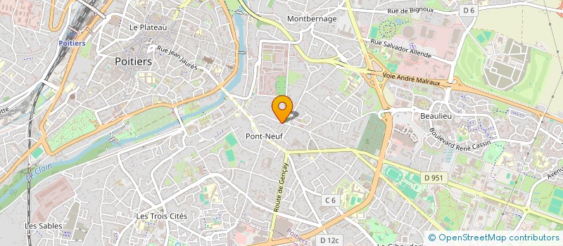 localisation de l'entreprise AGENCE BAT RECHER INGENI ARCHITEC URBAN à POITIERS