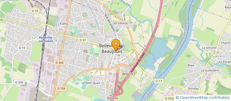 localisation de l'entreprise AGENCE BELLEVILLE IMMOBILIER à BELLEVILLE-EN-BEAUJOLAIS
