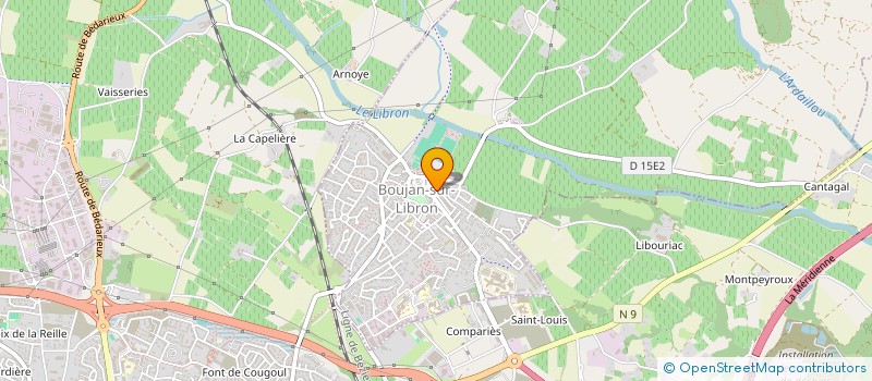 localisation de l'entreprise AGENCE BENJAMIN BRUNEL  BOUJAN-SUR-LIBRON