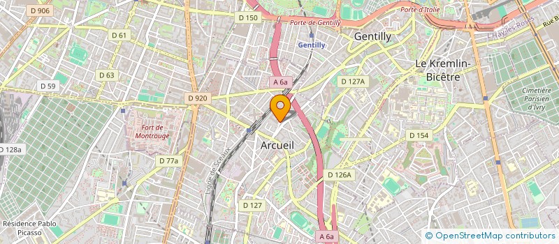 localisation de l'entreprise AGENCE CALIPSO à ARCUEIL