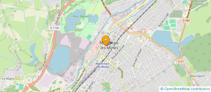 localisation de l'entreprise AGENCE CENTRALE IMMOBILIERE à MONTCEAU-LES-MINES