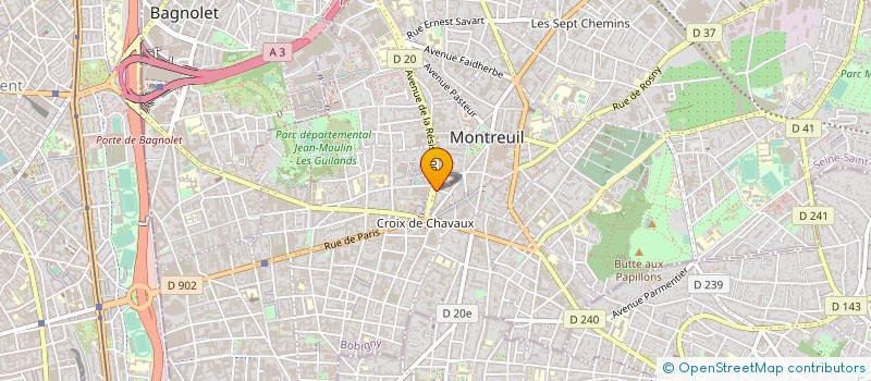 localisation de l'entreprise AGENCE CENTRALE IMMOBILIERE à MONTREUIL