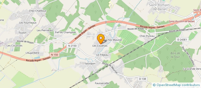 localisation de l'entreprise AGENCE CENTRALE INFO à SAINT-ROMAIN-DE-BENET