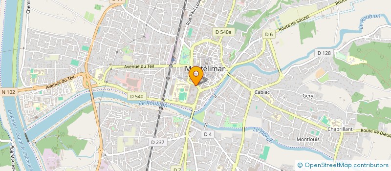 localisation de l'entreprise AGENCE CENTRALE POMPES FUNEBRES à MONTELIMAR