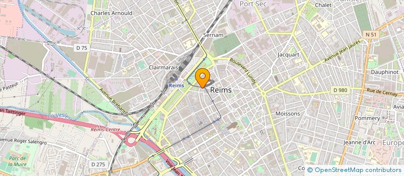 localisation de l'entreprise AGENCE CHAMPAGNE RECOUVREMENT à REIMS