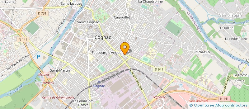 localisation de l'entreprise AGENCE CHARENTES IMMOBILIERE à COGNAC