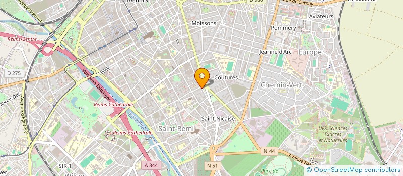 localisation de l'entreprise AGENCE COMMERCIALE TRANSACT EUROPEENNES  REIMS