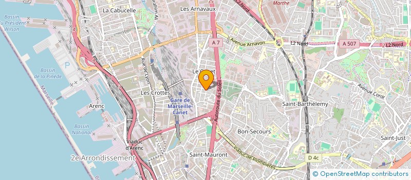 localisation de l'entreprise AGENCE CONCEPT MENUISERIES à MARSEILLE