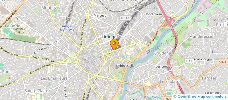 localisation de l'entreprise AGENCE CONSEIL EN PUBLICITE ET MARKETING à LIMOGES