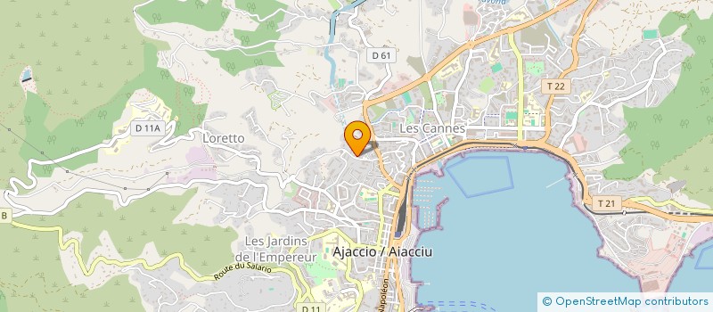 localisation de l'entreprise AGENCE CORSE COMMUNIC ET SPONSORING à AJACCIO