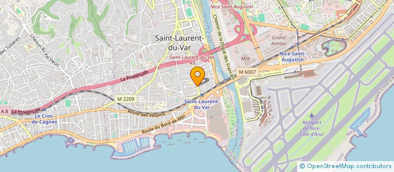 localisation de l'entreprise AGENCE COTE D'AZUR EUROPE IMMOBILIER à SAINT-LAURENT-DU-VAR