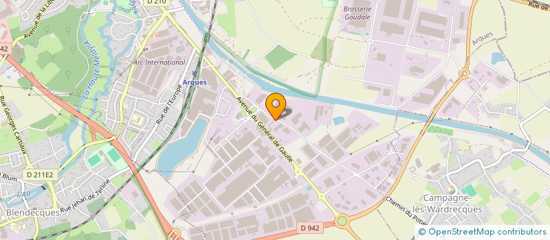 localisation de l'entreprise AGENCE COTE D'OPALE MENUISERIES 62  ARQUES