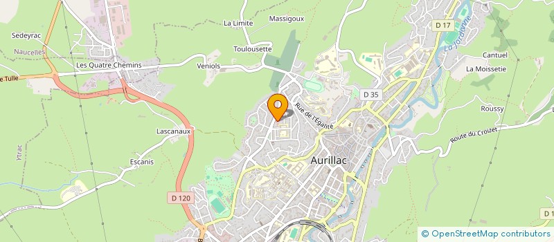 localisation de l'entreprise AGENCE COUP DE POUCE à AURILLAC