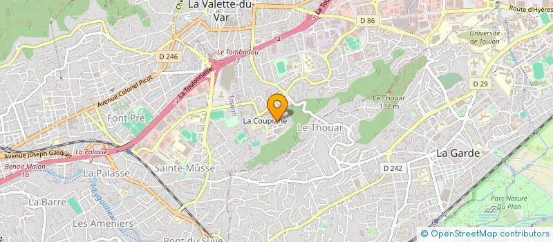 localisation de l'entreprise AGENCE D'ARCHITECTURE PASCAL LESTRINGANT  LA VALETTE-DU-VAR