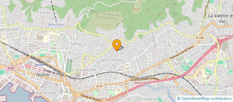 localisation de l'entreprise AGENCE D'ECRITURES PUBLIQUES LES LETTRES UNIVERSELLES  TOULON