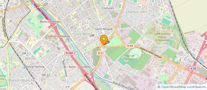 localisation de l'entreprise AGENCE D'URBANISME DE LA CHAMPAGNE METROPOLE à REIMS