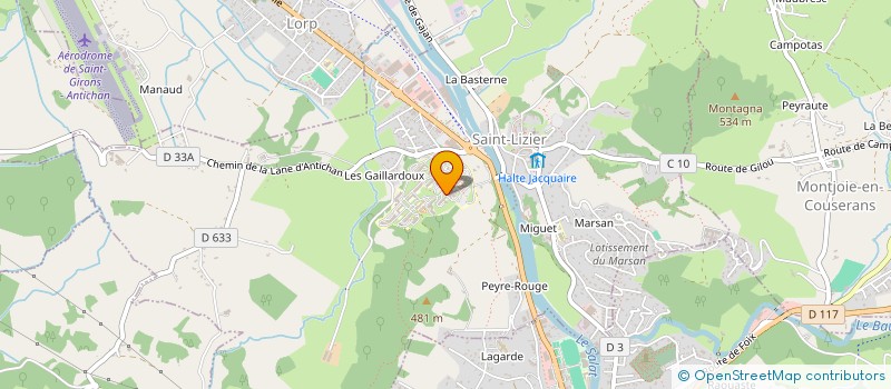 localisation de l'entreprise AGENCE DE DEVELOPPEMENT DE L'ECONOMIE CULTURELLE DU COUSERANS à SAINT-LIZIER