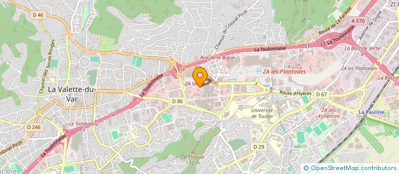 localisation de l'entreprise AGENCE DE GARDIENNAGE ET D'INTERVENTIONS  LA VALETTE-DU-VAR