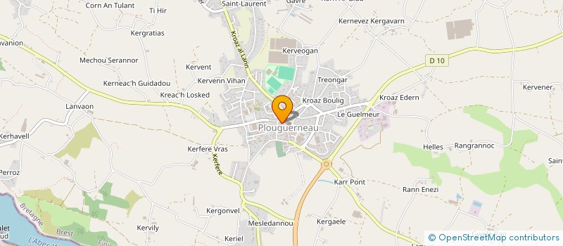 localisation de l'entreprise AGENCE DE L'EUROPE à PLOUGUERNEAU