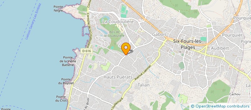 localisation de l'entreprise AGENCE DE NETTOYAGE DES COLLECTIVITES à SIX-FOURS-LES-PLAGES