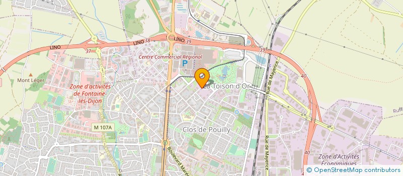localisation de l'entreprise AGENCE DE PUBLICITE U.B.M à DIJON