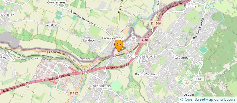 localisation de l'entreprise AGENCE DE VOYAGES TOURISCAR  COLLONGES-SOUS-SALEVE