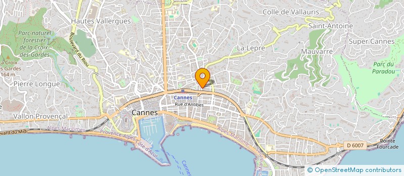 localisation de l'entreprise AGENCE DEVELOPPEMENT FRANCE à CANNES