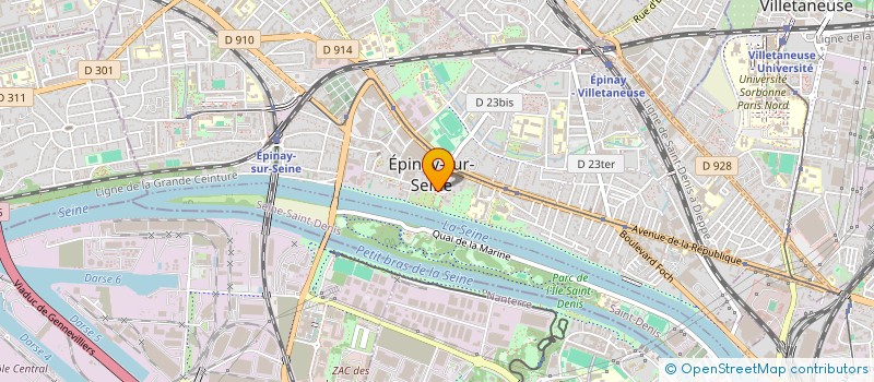 localisation de l'entreprise AGENCE DEVELOPPEMENT URBAIN à EPINAY-SUR-SEINE