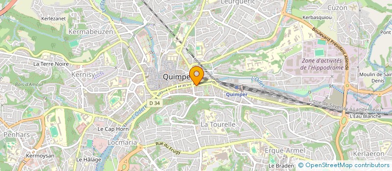 localisation de l'entreprise AGENCE DUPLEIX IMMOBILIER à QUIMPER